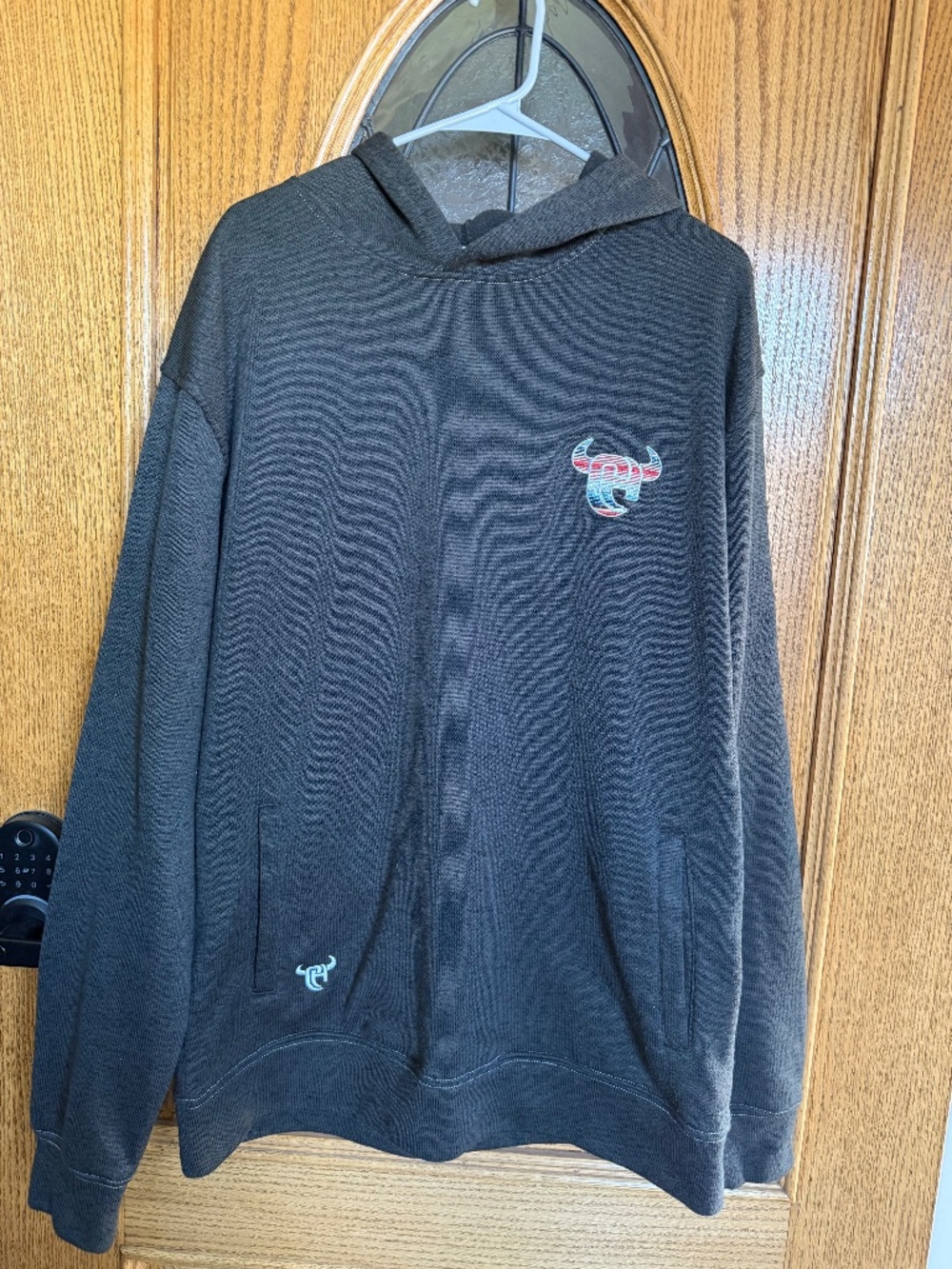Cowboy Hardware grey hoodie with logo, Size XL